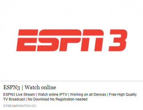 Watch ESPN3 Online